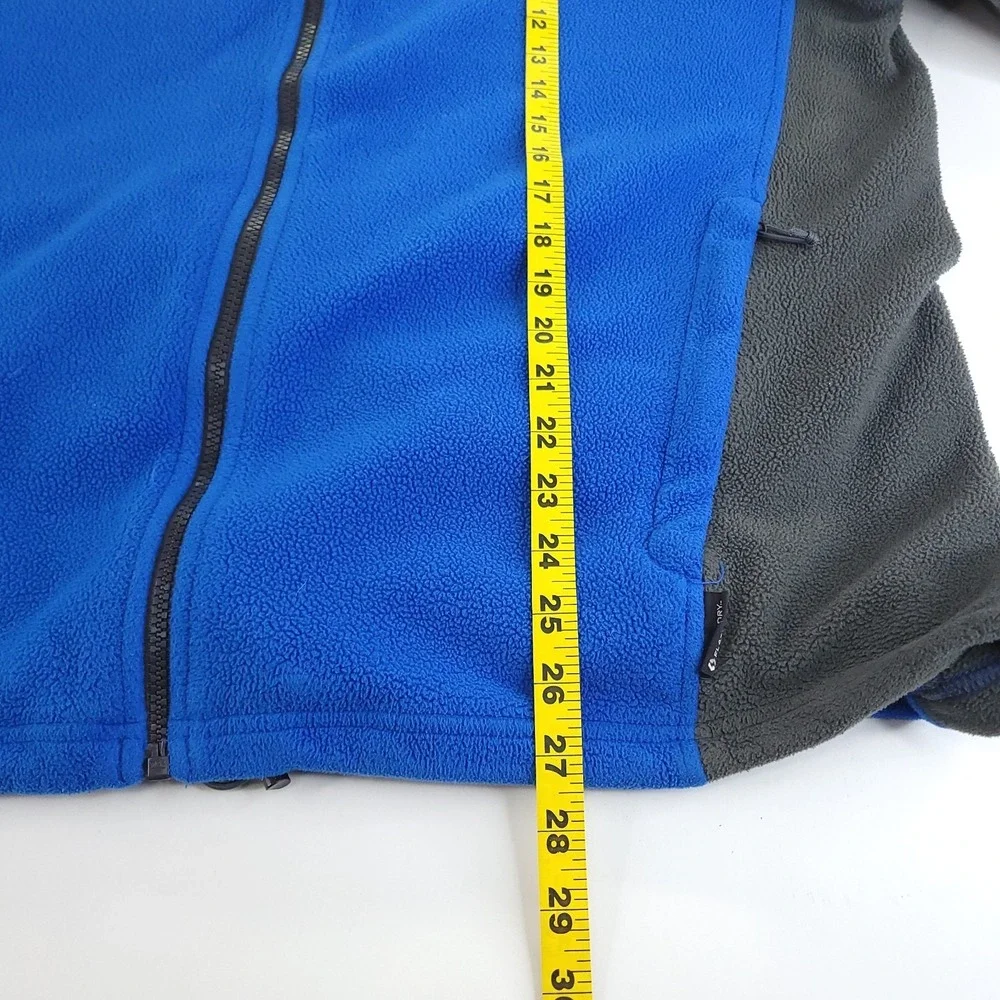 The North Face Flashdry Fleece Jacket Mens Large Blue and Charcoal Lightweight